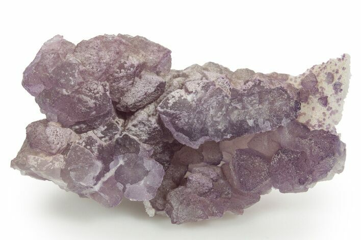 Rich Purple Octahedral Fluorite Crystals w/ Druzy Quartz - Arizona #368393